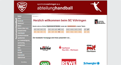 Desktop Screenshot of handball.scvoehringen.de